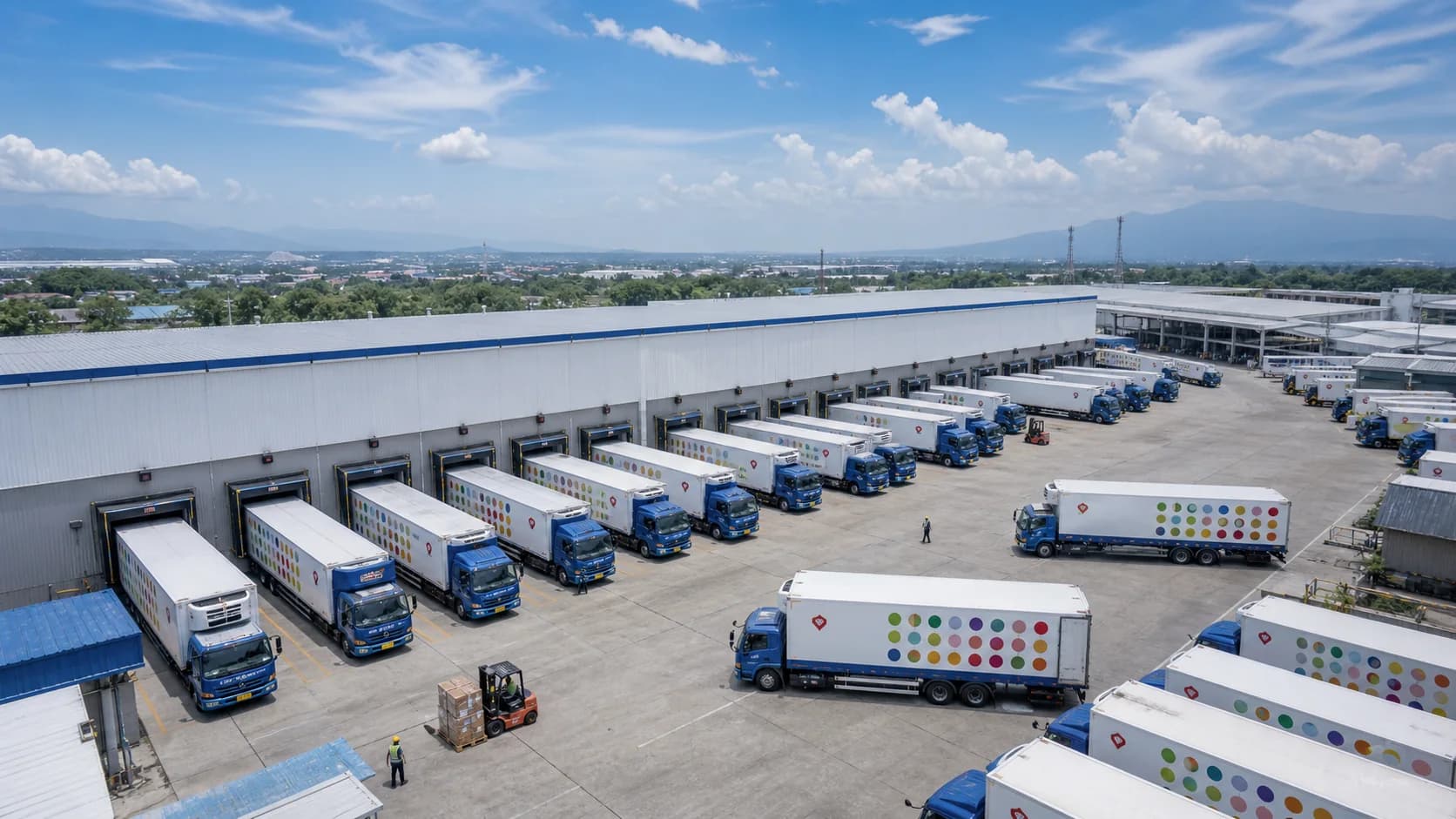 Sukanda Djaya cold storage campus seen from the yard
