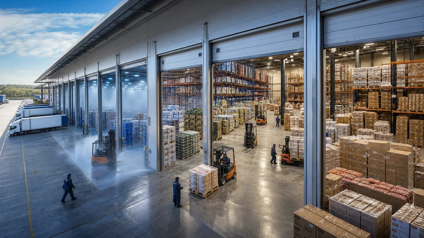Temperature-controlled racking inside the Halmahera distribution center